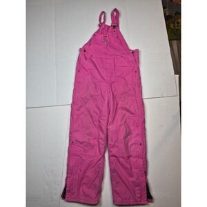 Carhartt Rugged Canvas Bib Double Knee Overalls YOUTH SIZE 14 HOT PINK RN 13706